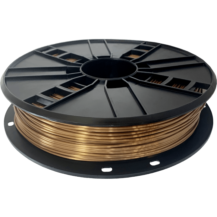Ampertec 3D-Filament Seiden-PLA gold mit Perlglanz 1.75mm 500g Spule 